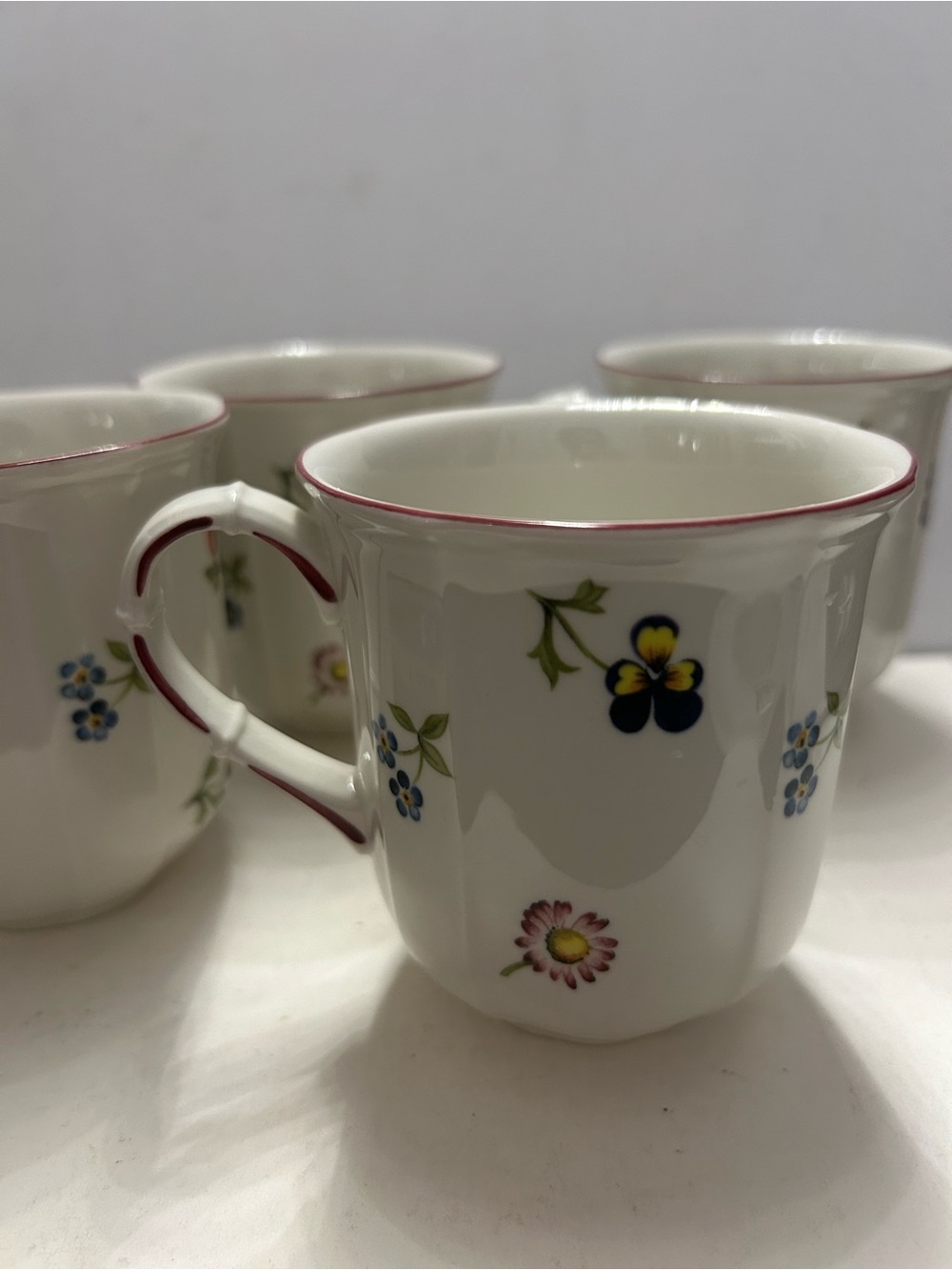 Villeroy & Boch Mugs Petite Fleur Set of 4 Multi Floral Vintage Luxembourg